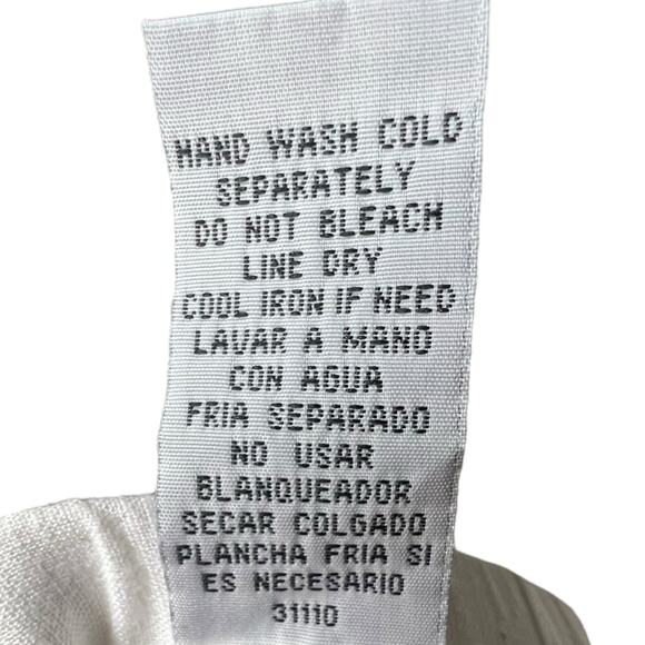 SAG Harbor White Linen Blend Drawstring Pants Size 14 – Casual Comfort - Picture 6 of 16